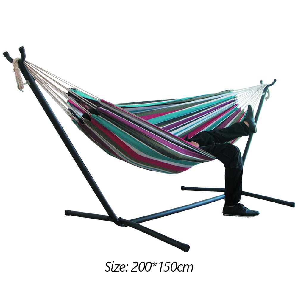 Hamock Two-person Hammock Camping Thicken Swinging Chair Outdoor Camping Hanging Bed Canvas Rocking Chair Without Hammock Stand