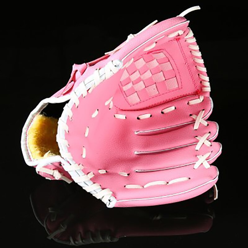 Guante de béisbol, guante de Softball, entrenamiento, espesamiento al aire libre, equipo de práctica duradero para niños adolescentes juveniles: pink / 10.5 inches