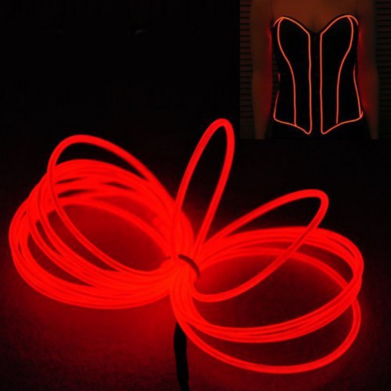 Flexibele EL Wire Rope Tube Waterdichte LED Strip 3 m & 5 m Light Dance Party Decor Licht Neon LED lamp 3 V Voeding