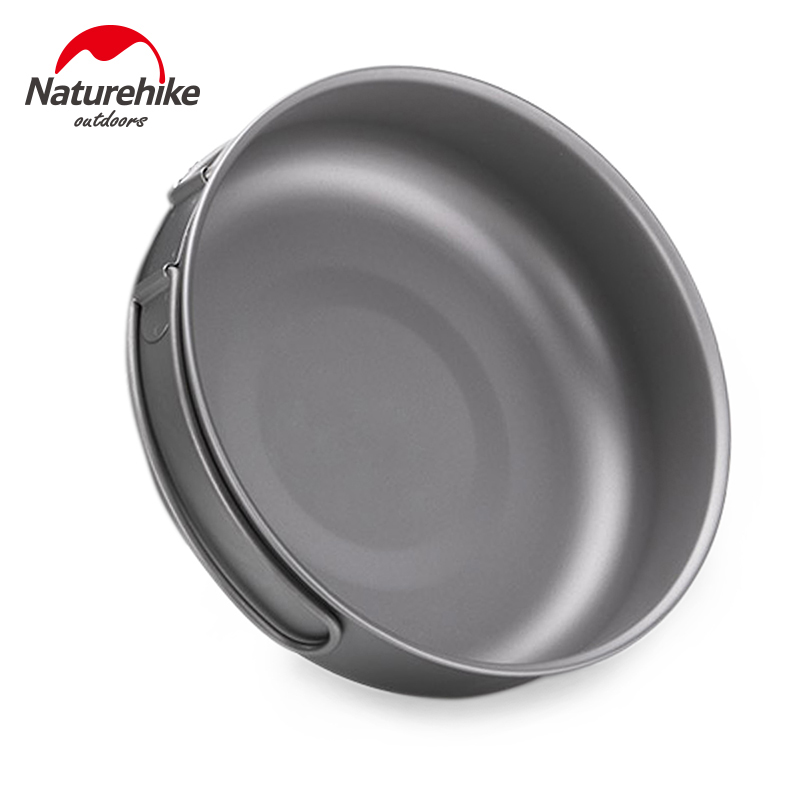 Naturehike Titan Pfanne Schüssel Platte mit Klapp Griff Ultra-licht draussen Camping Picknick Geschirr Geschirr