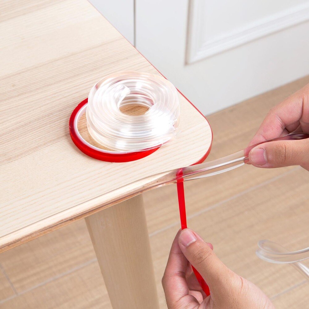 Baby Safety Desk Edge Cushion Table Edge Protecter Tape 1M Baby Collision Proof Edge Guards Soft Transparent Softener Bumper