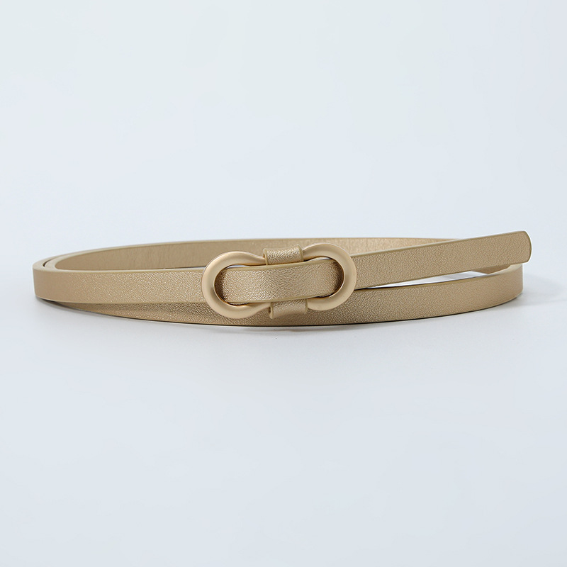 Zero Pin Casual Ladies Belt Youth Thin Belt Classic Vintage Waist Belt Jeans Dress Belts: khaki