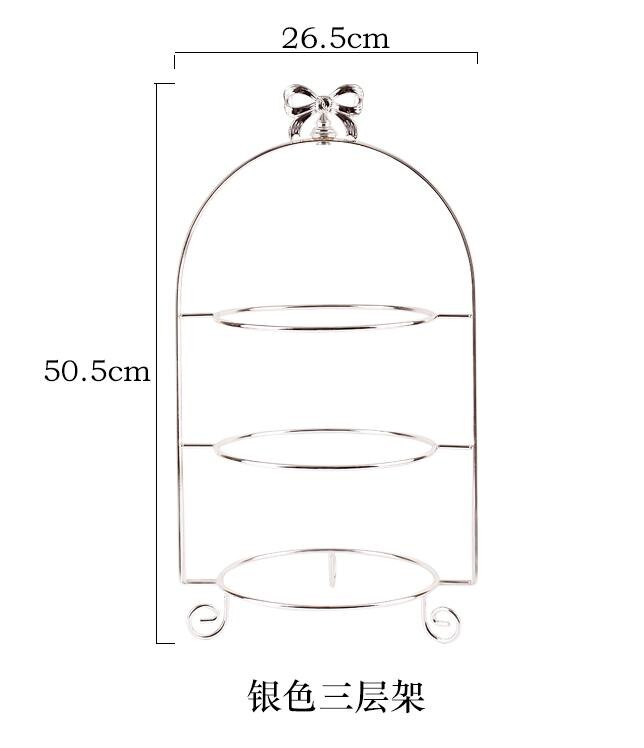 European Multilayer Dessert Cake Stand Cake Plate Dessert Fruit Tray Afternoon Tea Three-tier Cake Stand European multilayer