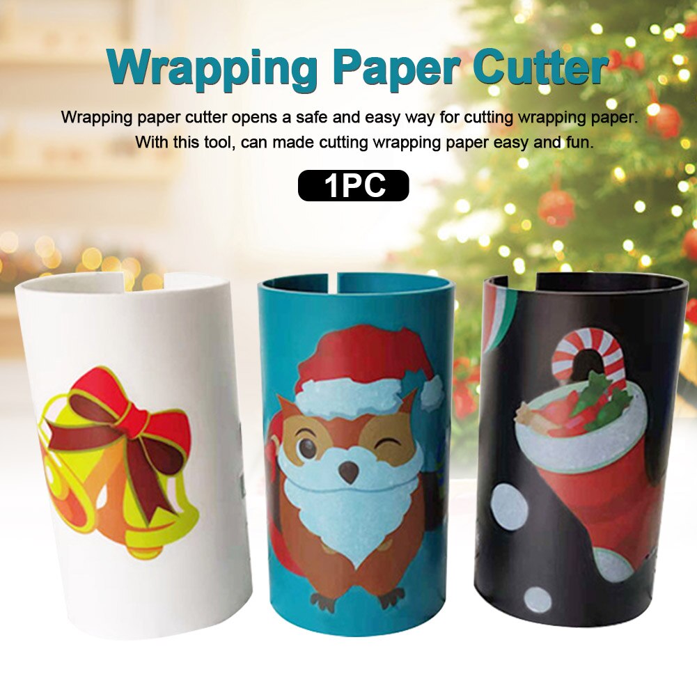 Inpakpapier Cutter Kerstcadeau Handig Gereedschap School Sliding Perfecte Lijn Trimmer Veilig Tijdsbesparing Kantoor Verpakking Roll