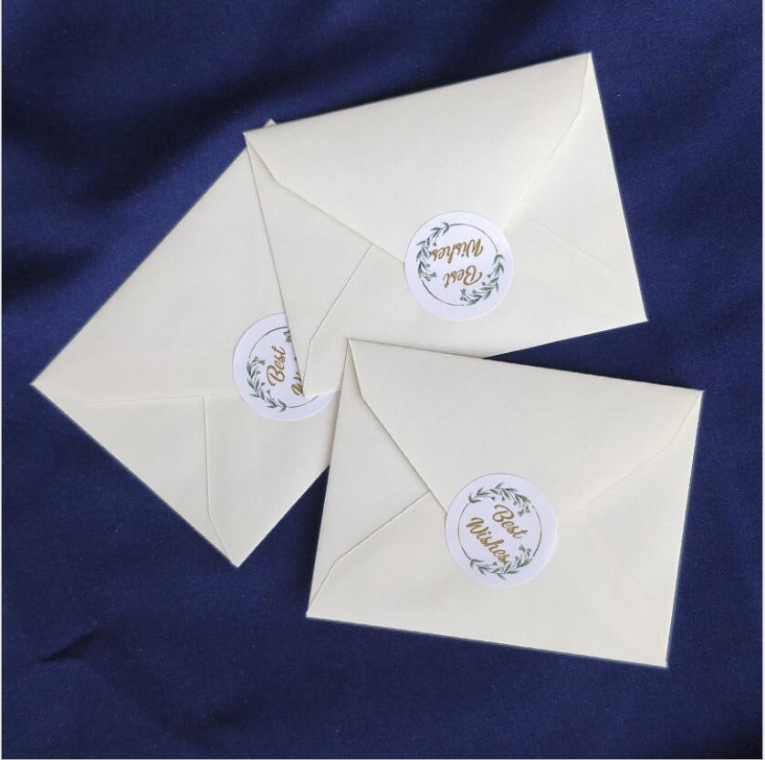 Sobre de papel blanco con adhesivo de sellado, 100 piezas, sobre de carta de invitación de tarjeta de vacaciones