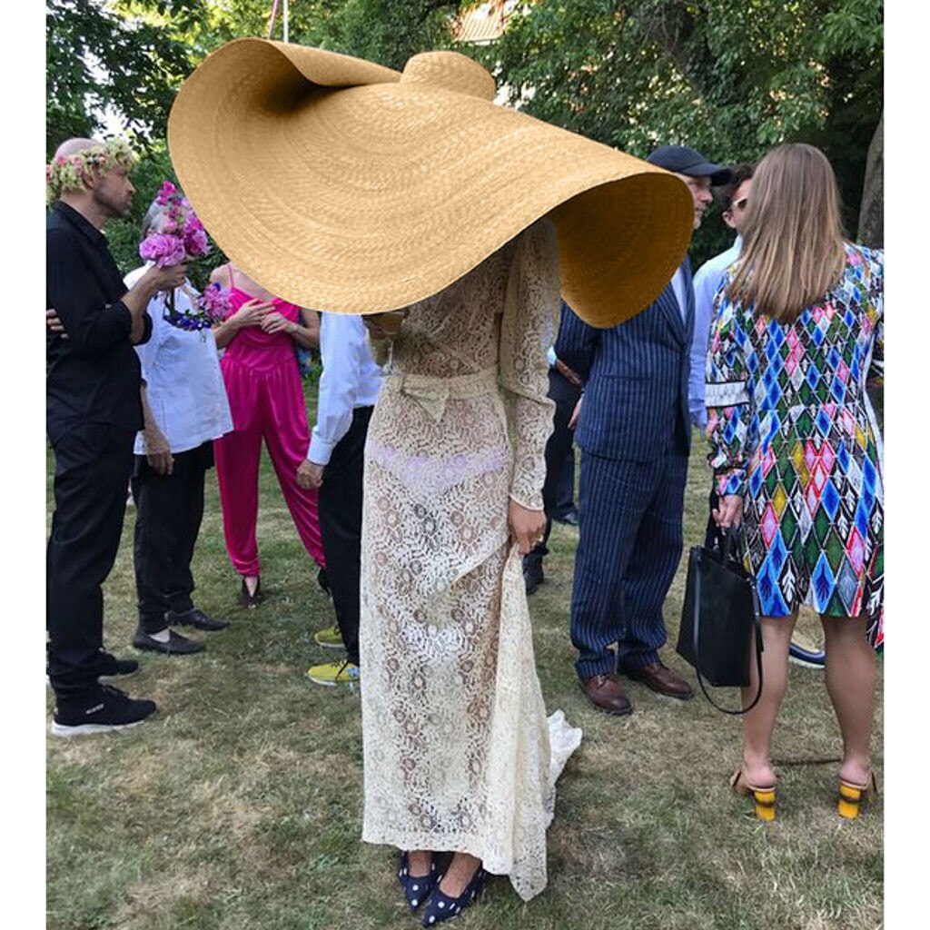 Wide Brim Oversized Beach Hats For Women Large Straw Hat UV Protection Foldable Sun Shade Hat 90cm Hats ##0