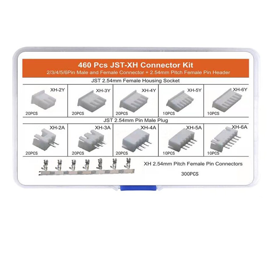 Iws -3220m 460 kpl jst-xh -liitinsarja mikroliittimet nastat puristustyökalu 0.03-0.52 mm² pihdit d-sub, avoimelle tynnyrille sopii molexiin: 460 kpl