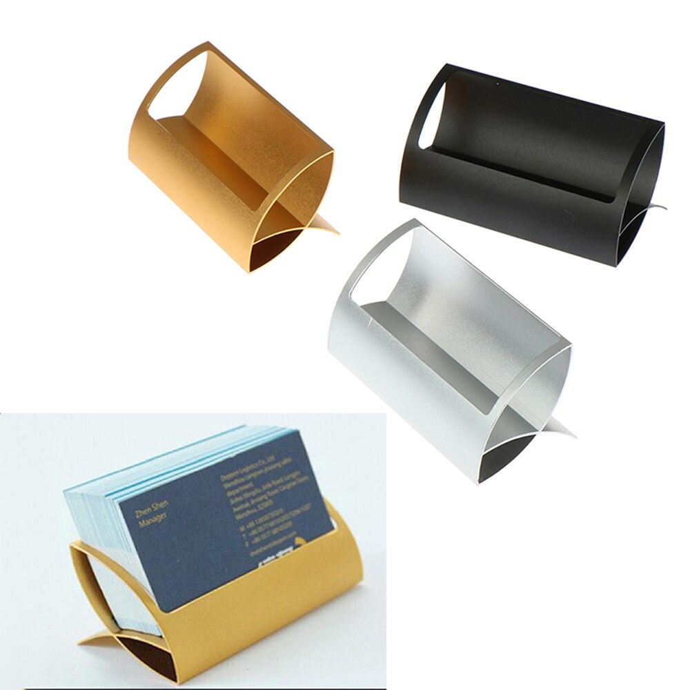 1PC Metal Card Holders Note Holders for Office Display Desk Business Card Holders Desk Accessories Stand Clip