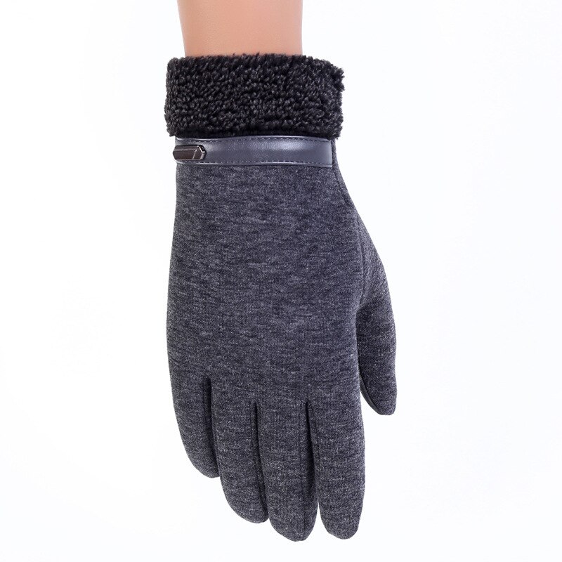 Touchscreen handsker mobiltelefon smartphone handsker køreskærm handske til mænd kvinder vinter varme handsker: A- grå