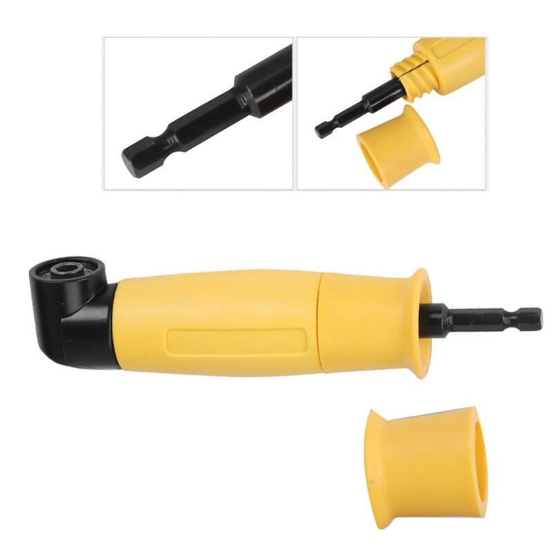 90 Degree Right Angle Drill Chuck Universal Bit Driver Corner Electric Power Cordless Adapter Screwdriver