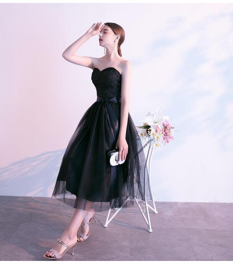 Wedding Dress Simple Tube Top Bridesmaid Dress Lace Dress Female Bride