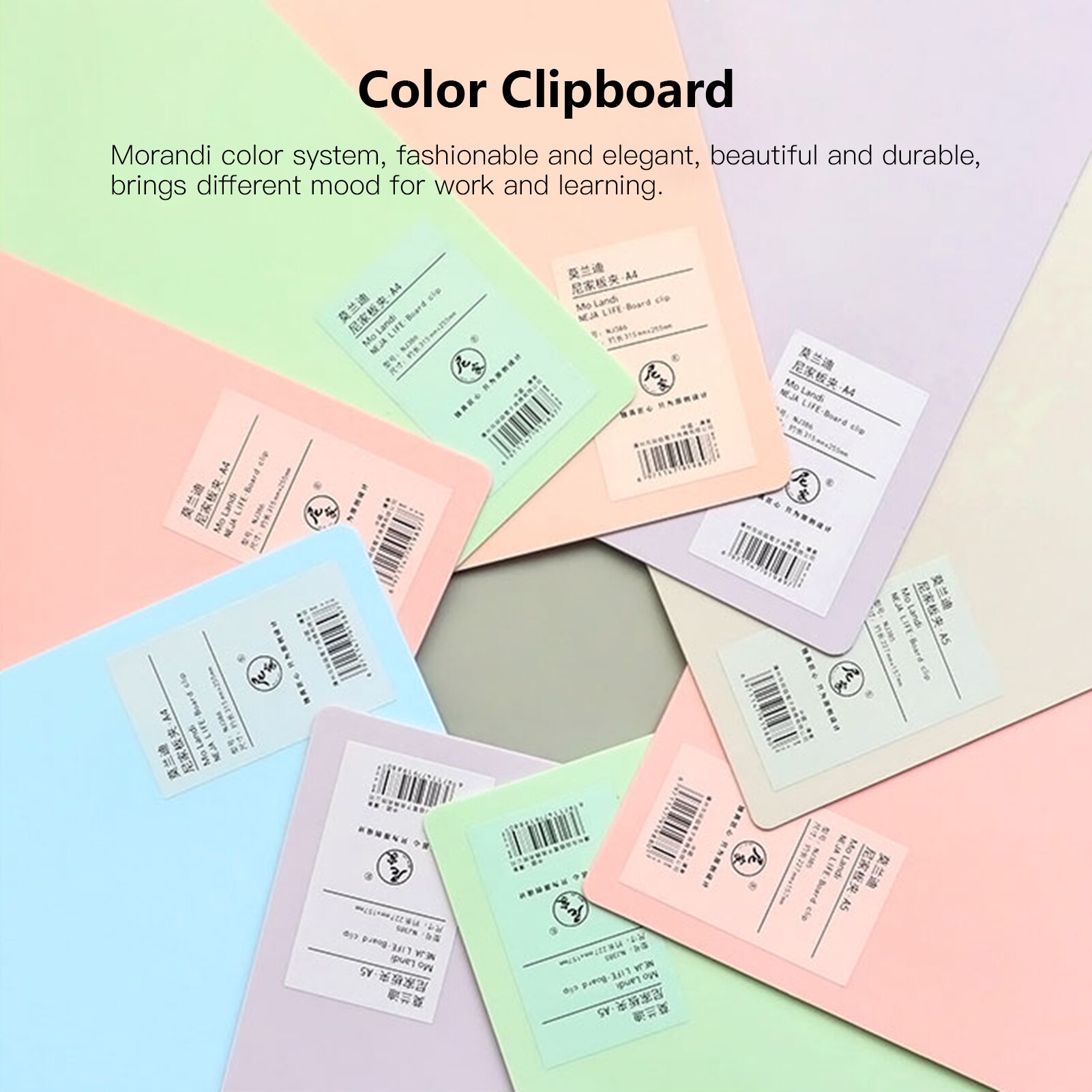 A4 Plastic Clipboard Hardboard Writing Pad Profile Clip with Hanging Hole for Students School Office
