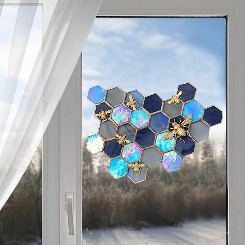 Spring Bee Wall Stickers Banner Garden Banner Bee Party Supplies Beehive Living Room Window Stickers Room Home Decoration