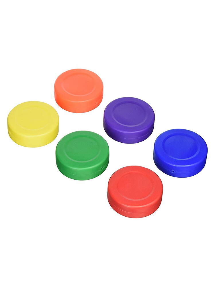 6 PCS Lightweight Hollow Hockey Pucks - Durable PVC Ice Hockey Games - Common Training - Random Color