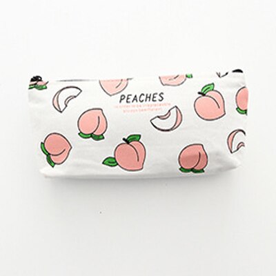 Wave Point Grid Girls Student Pencil Case School Pencil Case for Girl Boys Stationery Canvas Black Pencil Bag Box estojo escolar: E