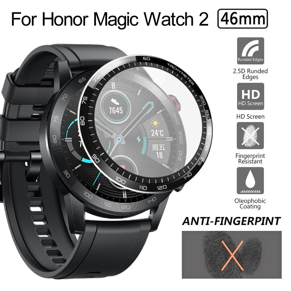 Zachte 3D Gebogen Volledige Cover Screen Protector Niet Glas Ultra Thin Hd Clear Voor Honor Magic Horloge 2 46Mm smart Horloge Accessoires