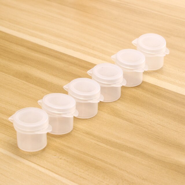 10Pcs Empty Paint Strips Mini Paint Box Arts Crafts Plastic Storage Containers Pigment Container Drawing Accessories: 5ml