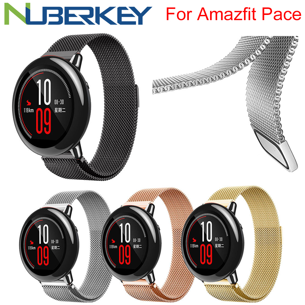 22mm Metalen Roestvrij Band voor Xiaomi Huami Amazfit Tempo Armband Horloge Band Milanese Loop Magnetische Bandjes voor Amazfit Stratos 2