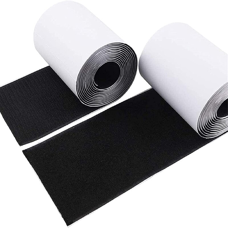 3M/Roll 16-50mm Sterke zelfklevende klittenbandbevestigingstape Nylon achterkant kleverige bevestigingshaaktape Klittenband Zelfklevende strips DIY Craft Naaiaccessoires: Black / 38mm 3Meter