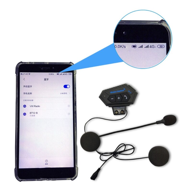 Helmet intercom Wireless hands-free telephone call Kit