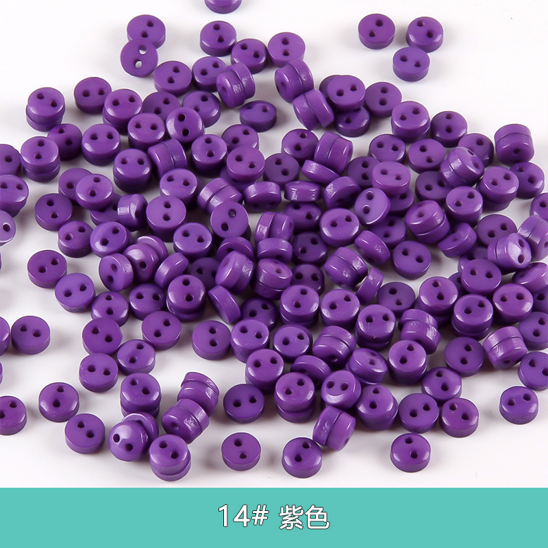 100 Uds. Mini botones de resina de 6mm, accesorios de costura coloridos para ropa infantil, álbum de recortes DIY con dos agujeros: Negro esmerilado