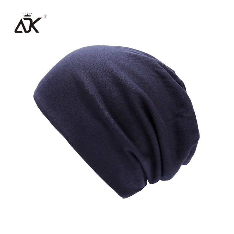 Cotton Winter Cap Acrylic Skullies Beanies For Men Women's Solid Color Outdoor Slouchy Knitted Hat Unisex Baggy Headgear