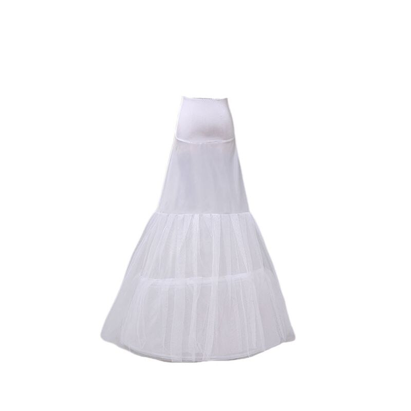 Little Fishtail Lady Waist Bag Hip Bride Wedding Dress Petticoat Long White Slip Underskirt