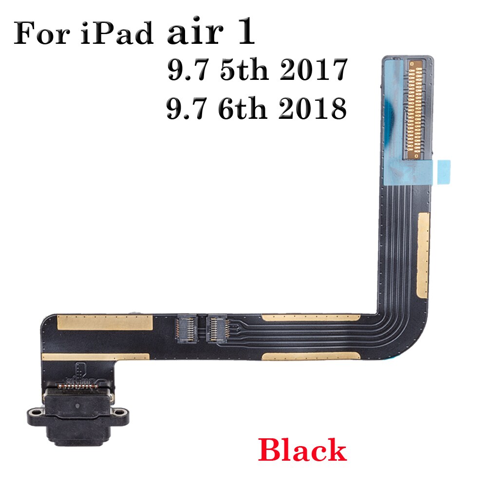 Cargador USB de 10 piezas para iPad 5, 6, , , air 1, A1474, A1475, A1476, A1822, A1893, A1954: Black
