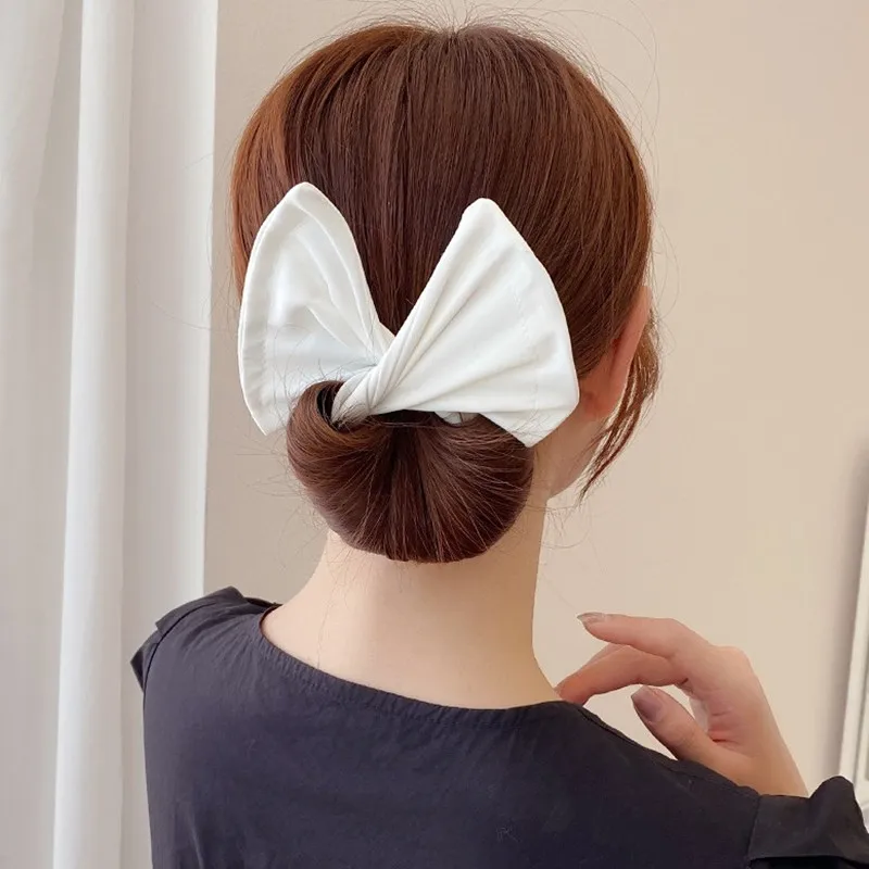 Bandeaux de sauna de coiffure pour femmes, tresse de cheveux, torsades, fabricant de chignon français, bricolage, porte-queue de cheval, imprimé léopard, accessoires de coiffure pour filles: Gris clair