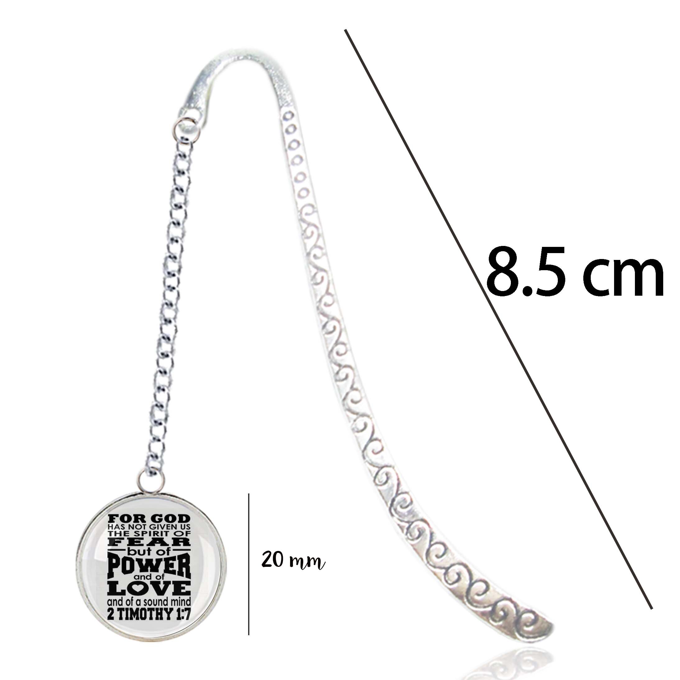 2 Timothy 1:7 Scripture Metal Bookmark Bible Verse Quote For The Spirit God Gave Us Does Not Make Us Timid Pendant For Christian: 1