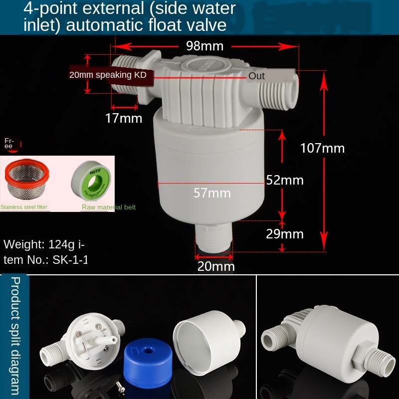 1/2in 3/4in 1 zoll automatische wasserstand Regler schweben Ball ventil Solar- wasser Panzer wasser turm Schwimmbad wasser einlass schalter ventil: SK-1-1