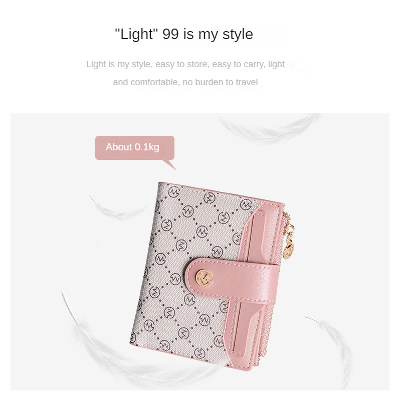 GOLF Wallet Women's Short Zero Wallet niche Mini Wallet Old Flower Card Bag Ins Style