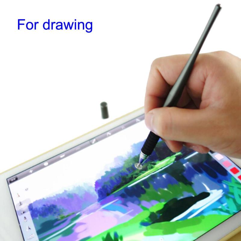 2 In 1 Capacitive Pen Touch Screen Drawing Pen Painting Writing Stylus Assistant Tools for iPhone iPad Tablet PC