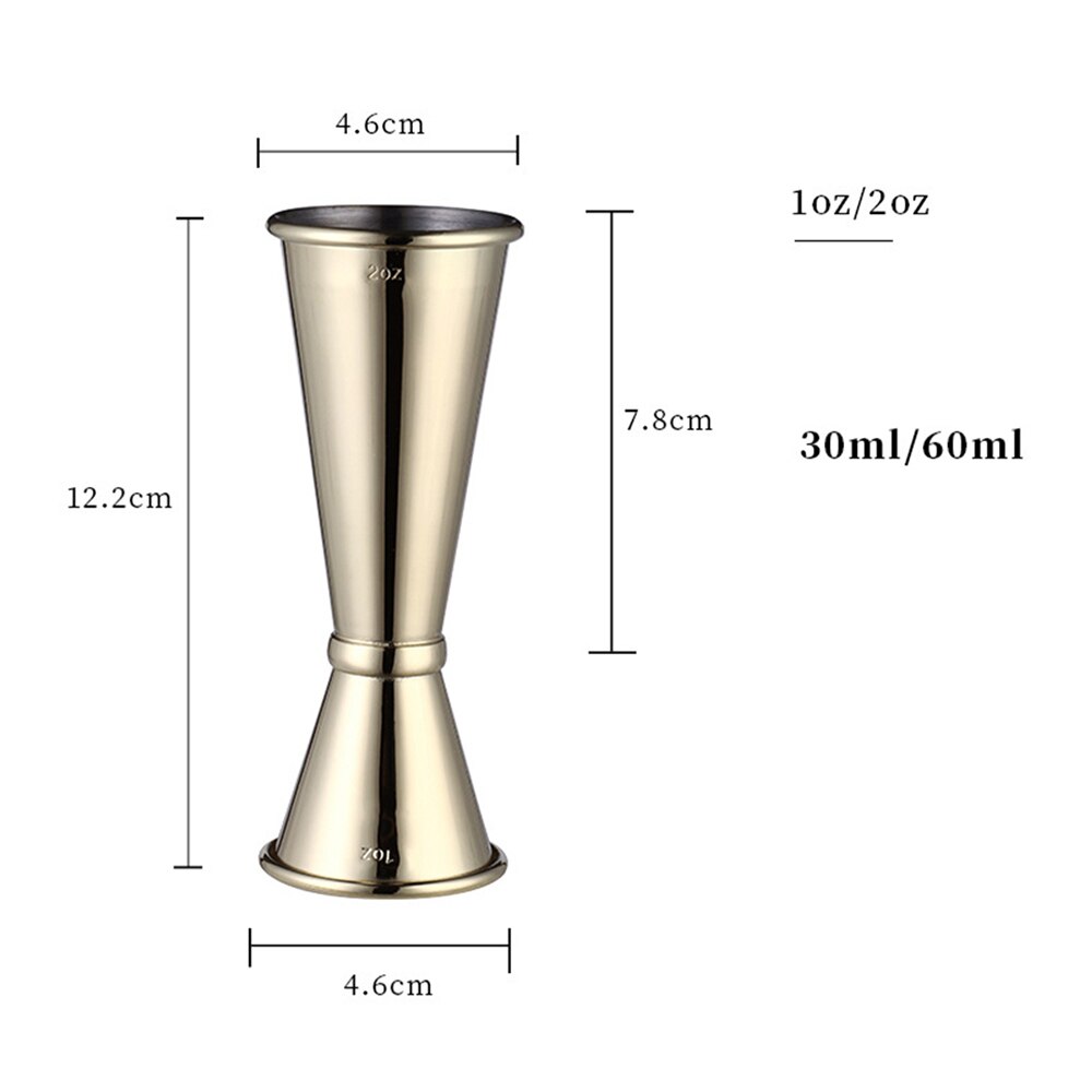 30ml/60ml Measure Cup Cocktail Bar Wine Jigger Stainless Steel Double Shaker Measuring Tool Scale Volume Drink Spirit Home Party