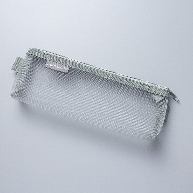 1pcs Simple Transparent Mesh Pencil Case School Supplies Colour Pen Box Office Student Pencil Cases Nylon: 339