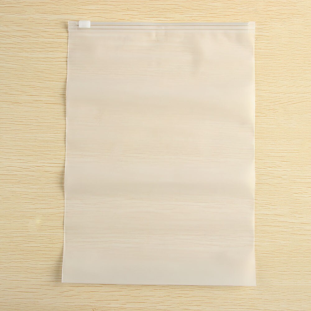 2Pcs Draagbare Doorschijnende Plastic Pakket Doek Reizen Storage Bag Zip Plastic Zak Opslag Doek Organizer