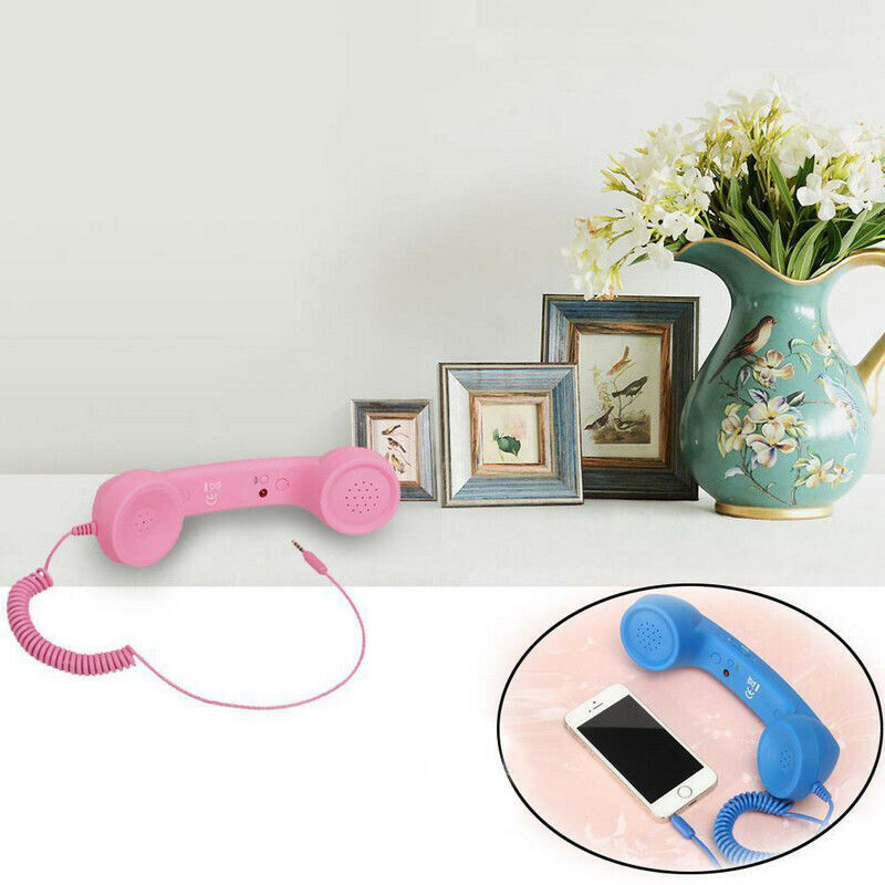 Peças de ferramenta clássico retro 3.5mm conforto telefone fone mini microfone alto-falante telefone receptor chamada para iphone samsung huawei