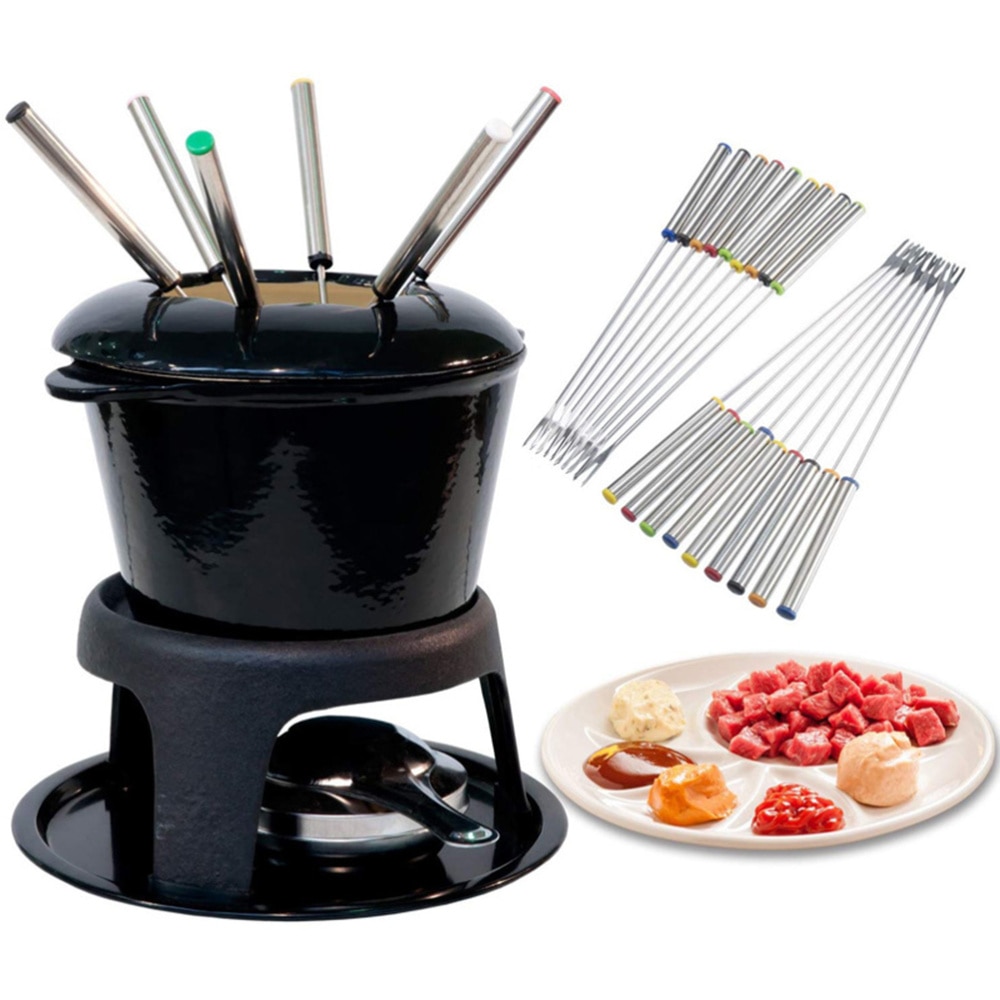 12 Fonduegabeln Aus Edelstahl – 24 Cm, 6 Farben, Für Käse, Schokolade, Fleisch & Obst