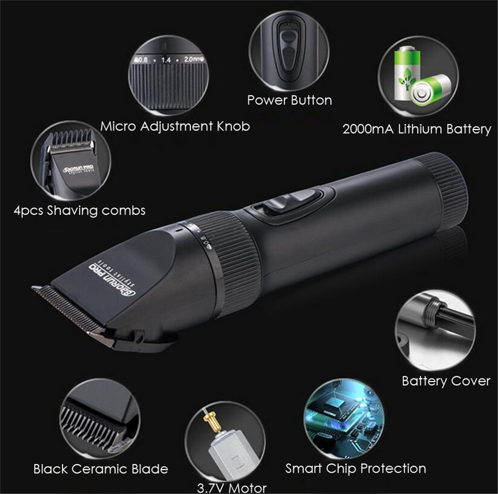 110-240V Electric Hair Clipper for Men Baby Rechargeable Beard Trimmer Cutter Hair Cutting Machine Ceramic Blade