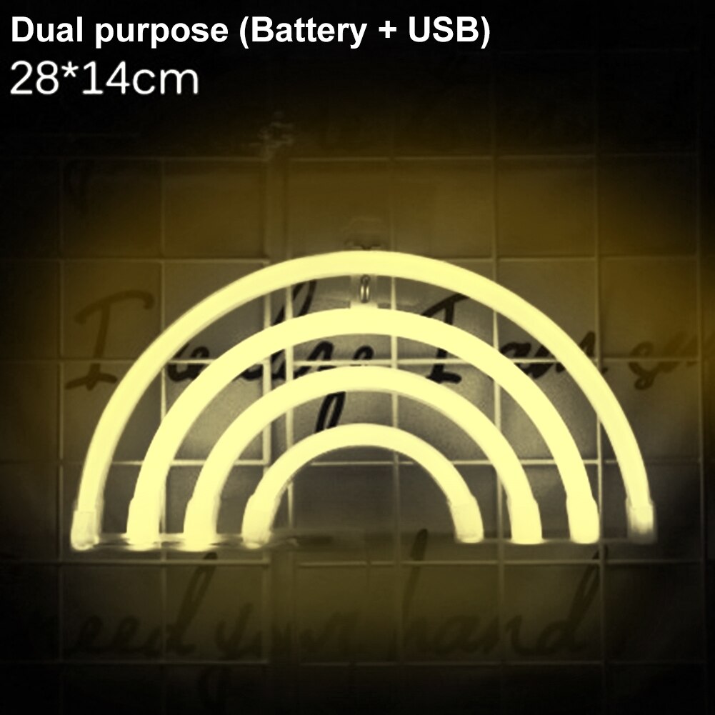 letrero de neón con luz LED USB/alimentado por batería lámpara de neón para colgar en la pared Día de San Valentín decoración del hogar lámpara de noche de Navidad