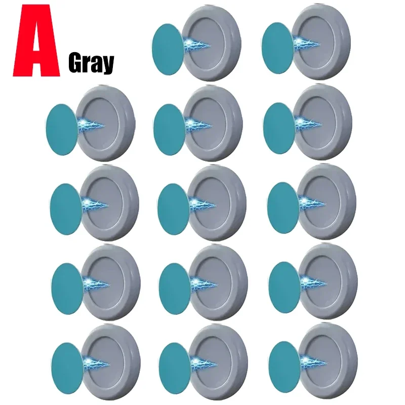 Sterke magnetiske kroker, magnetholder mot tap, oppbevaringskroker for fjernkontroll, veggmontert kjøleskapsklistremerke, krok til hjemmeorganisering: L / Mørk khaki