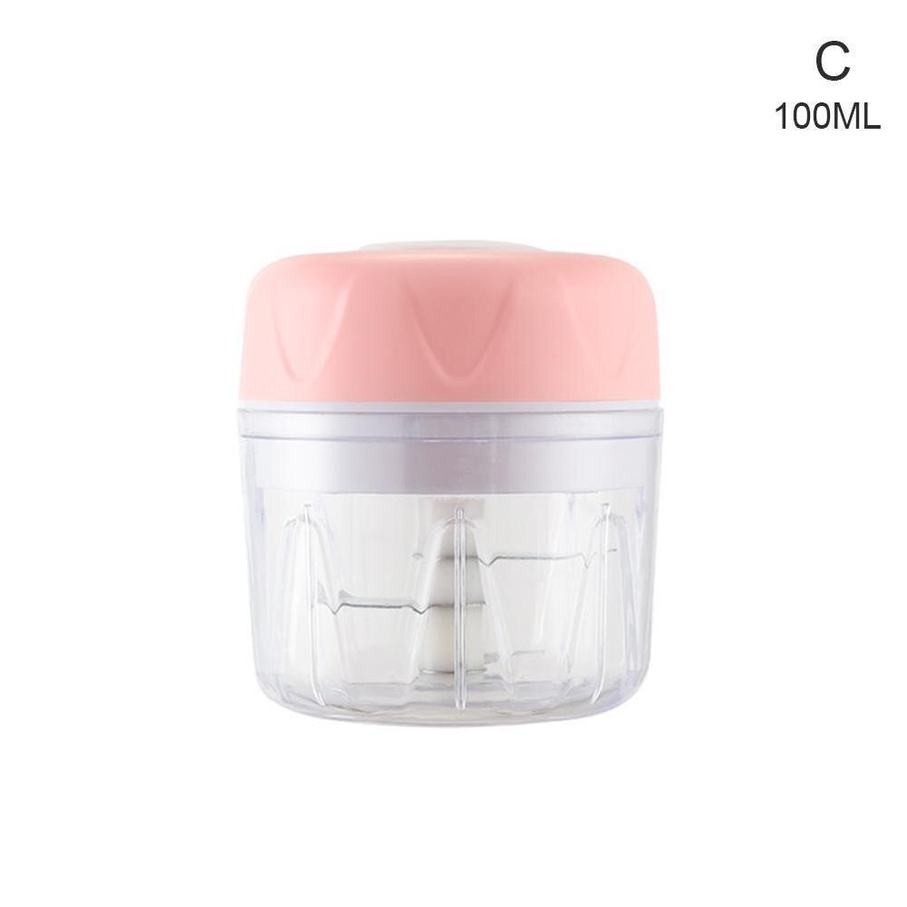 Multifunction Household Mini Food Chopper Wireless Electric Vegetable Processor Kitchen Press Tool Garlic Food Mincer Grind A5T0: C