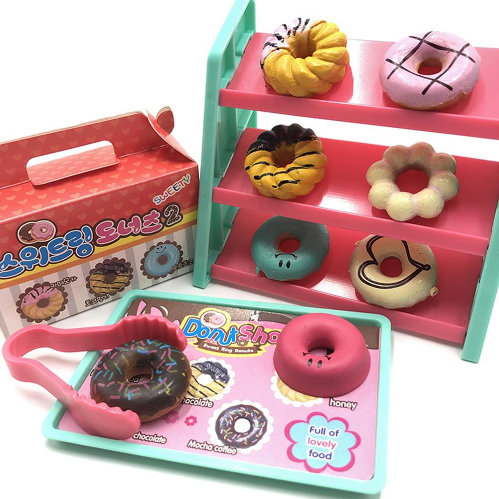 Simulatie Mini Donut Winkel Kassier Model Kids Pretend Play Onderwijs Speelgoed Set Kit Voor Kinderen Verjaardagscadeautjes