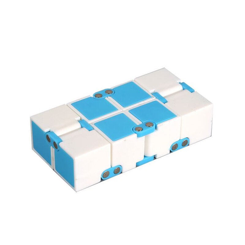 Trend Infinite Cube Mini Toy Finger EDC Anxiety Stress Relief Cube Blocks Children Funny Toys Plastic Model: Chocolate