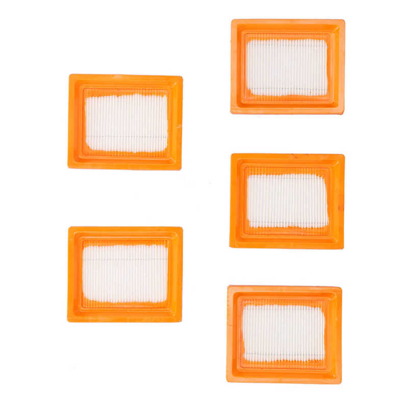 Cartucho de filtro de aire plano para cortacésped, elemento de filtración, paquete de 5 para generador de carburador para lavadora