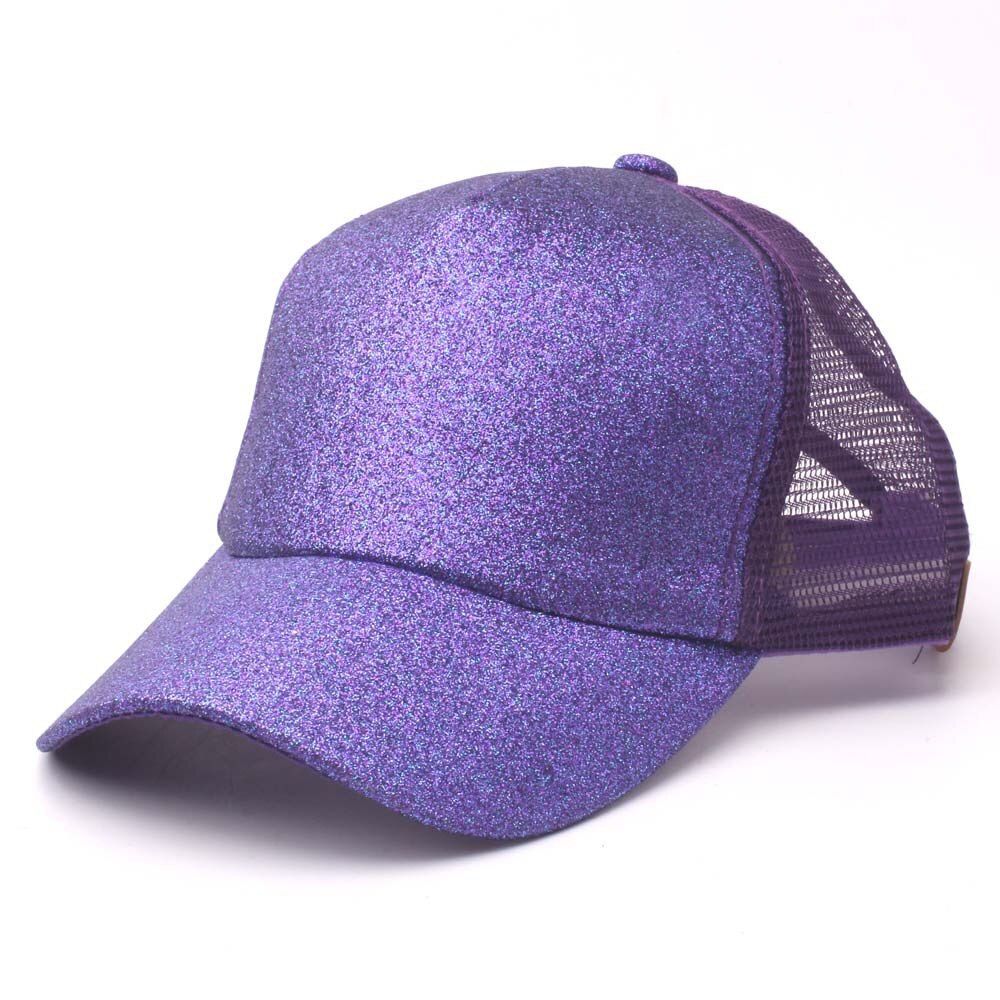 2022 glitter hestehale kvinder & #39 ;s baseball cap kvinder snapback mesh trucker caps kvinde sommer ben sorte justerbare hip hop hatte/kasket