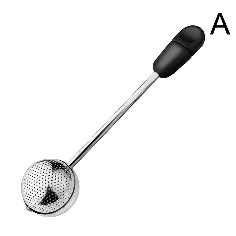 Steel Tea Maker Filter Tea Infuser Ball Portable Fine Tea Mesh Teaware Handle Tea Rotation Tool Degree Filter 360 M1a7: A