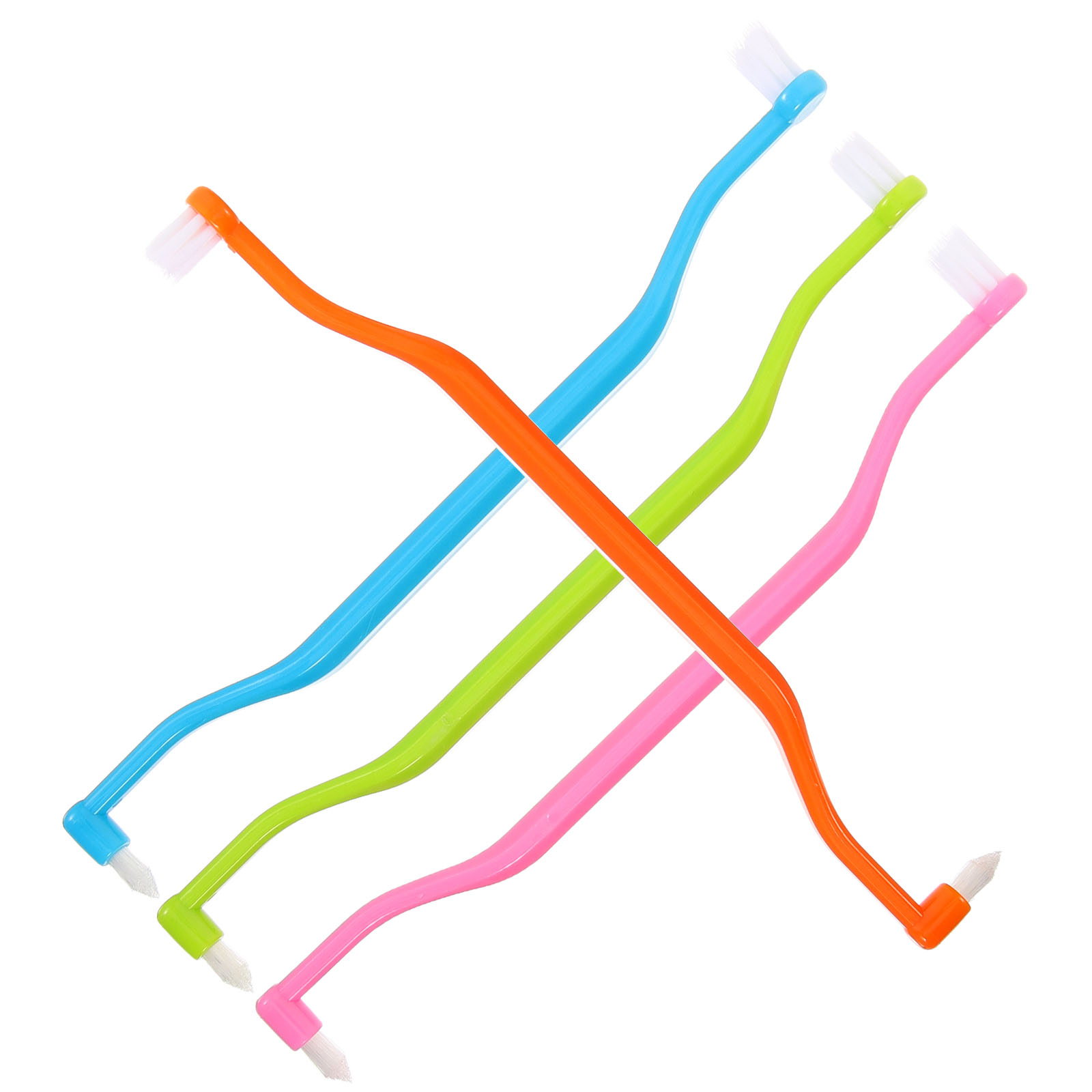 4-delig detailreinigingsgereedschap Gum End Tuft Tweekoppige tandenborstel Ragerborstels Compact met plastic