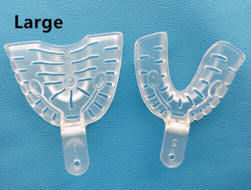 Dental Alginate Impression Tray Inlay Clear Autoclave 121℃ Middle Trays