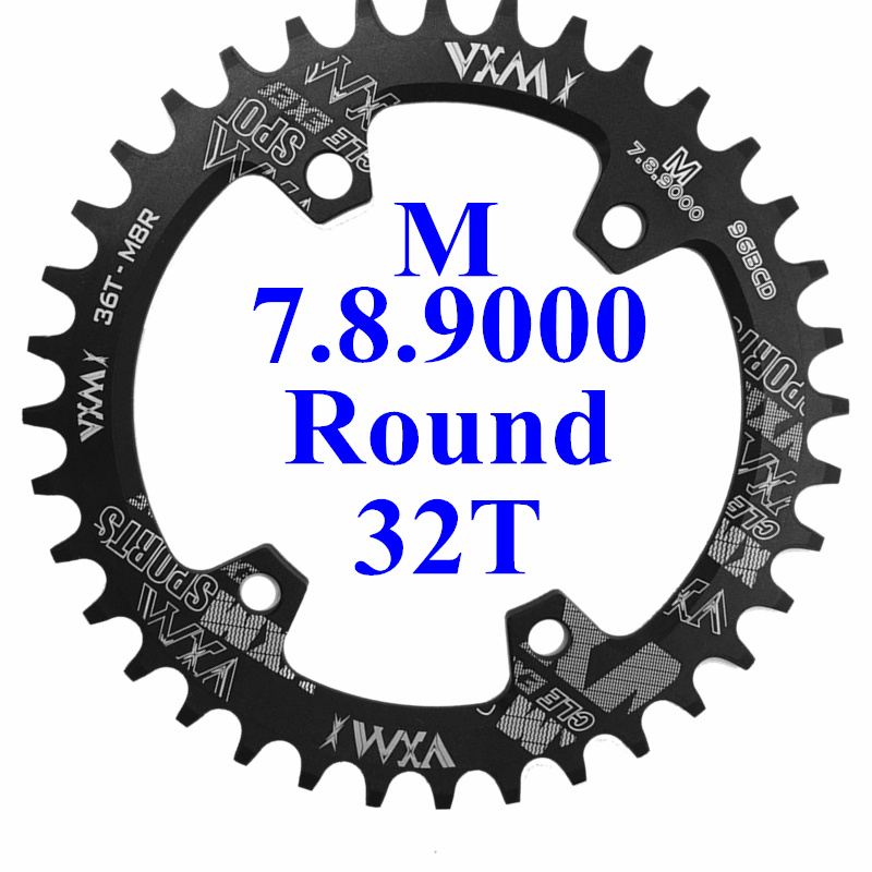 VXM-96bcd Kettingblad MTB Ronde ovale Fietskettingblad 30T 32T 34T 36T 38T Kroon Tandplaat Voor M7000 M8000 Fietsen onderdelen Set: YELLOW